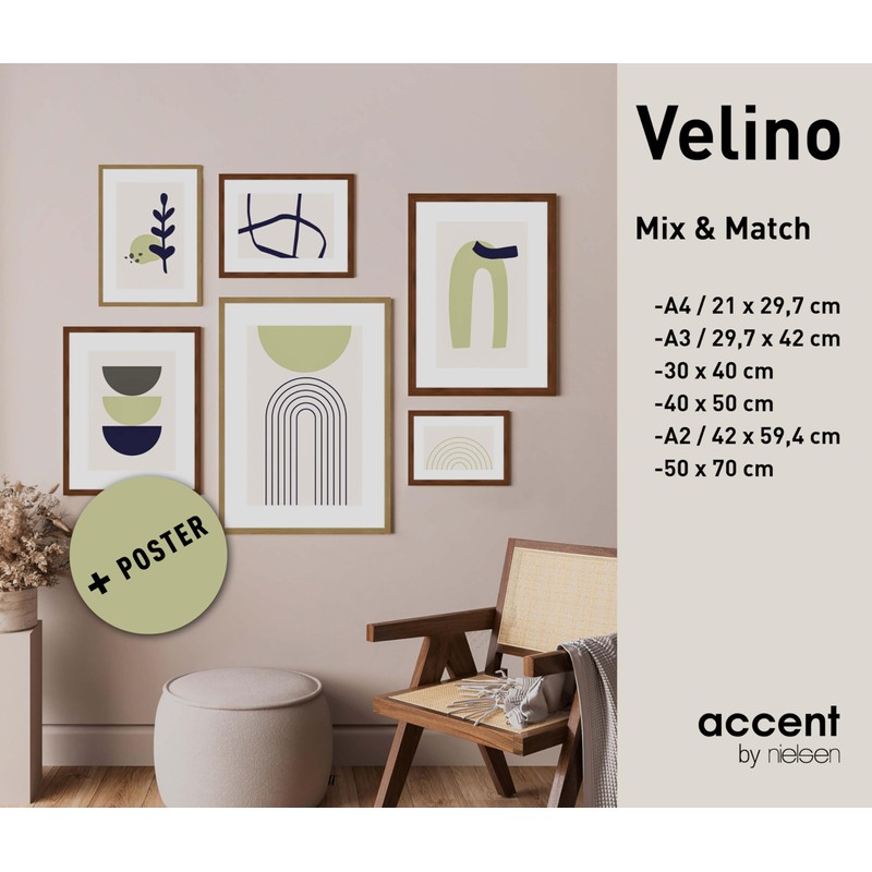 accent by nielsen Black Wooden Photo Frame 21 x 29.7