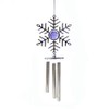 Chrome Plated Large Snowflake Wind Chimes with Mixed MASCOT Element