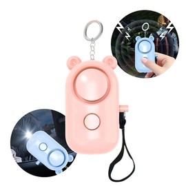 Cute Bear Mini Personal Safety Alarm Siren Emergency Alert Personal Safety Alarm (Blue) 2ea