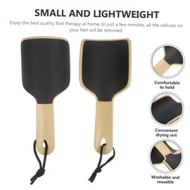WOONEKY 2pcs Dual Sided Foot Files for Smooth Feet Care Ergonomic Handle Pedicure Tool for Home Salon Callus Remover Exfoliator Convenient Storage Design