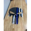 Unbranded BIG PUNISHER SKULL BLUE LIVES FLAG DECAL QUALITY LAMINATED