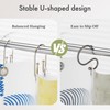 AmazerBath Shower Curtain Hooks, Nickel Shower Curtain Hooks Rust Proof,