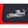 Mathews Logo & Female Bow Hunter - White Hunting window
