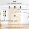 WINSOON 13FT Antique Double Sliding Barn Door Hardware Roller Track