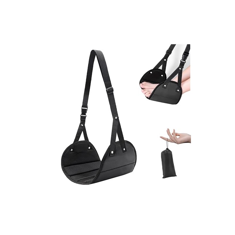 Foot Hammock for Plane Travel, Airplane Foot Hammock, Adjustable Foot