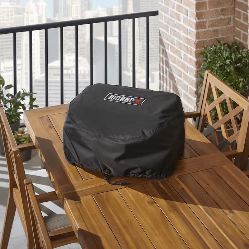 Weber Lumin Electric Grill with Stand Grill Cover, Black, Polyester