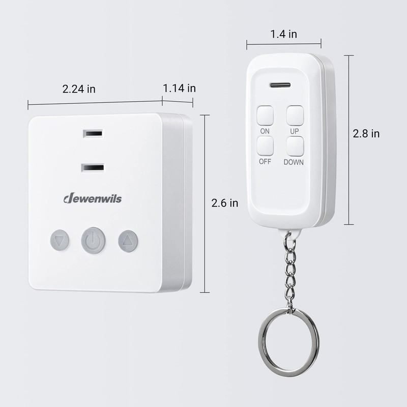 DEWENWILS Plug-in Lamp Dimmer Switch, Wireless Remote Dimmer Plug for