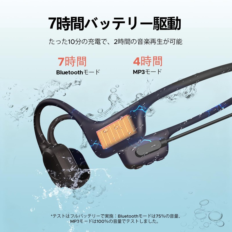 DOOGEEEco Bone Conduction Earphones, IPX8, Open Type, No Clogging Ears,