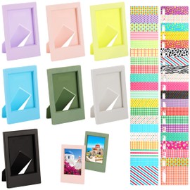 Mini Picture Frame Set Film Sticker Polaroid Colourful Sticker Paper Small Christmas Different Design for Home Office Party Decoration School Camera Accessories Multicoloured