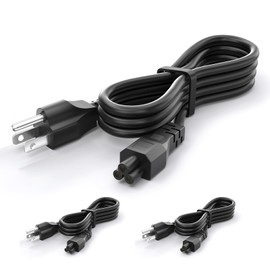 (3 Pack) 4FT(1.2m) Mickey Mous Power Cord, 3 Prong AC Power Cord Made for LG LED LCD Smart 1080p HDTV 32LB5600 42LB5600 55LB5900, Epson Printer Power Cable (IEC-60320 C5 to NEMA 5-15P)