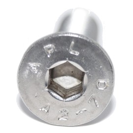 Countersunk Screws with Hexagon Socket M8X80 25 Pieces ISO 10642 A2 Stainless Steel Rust-Proof Countersunk Head Screw