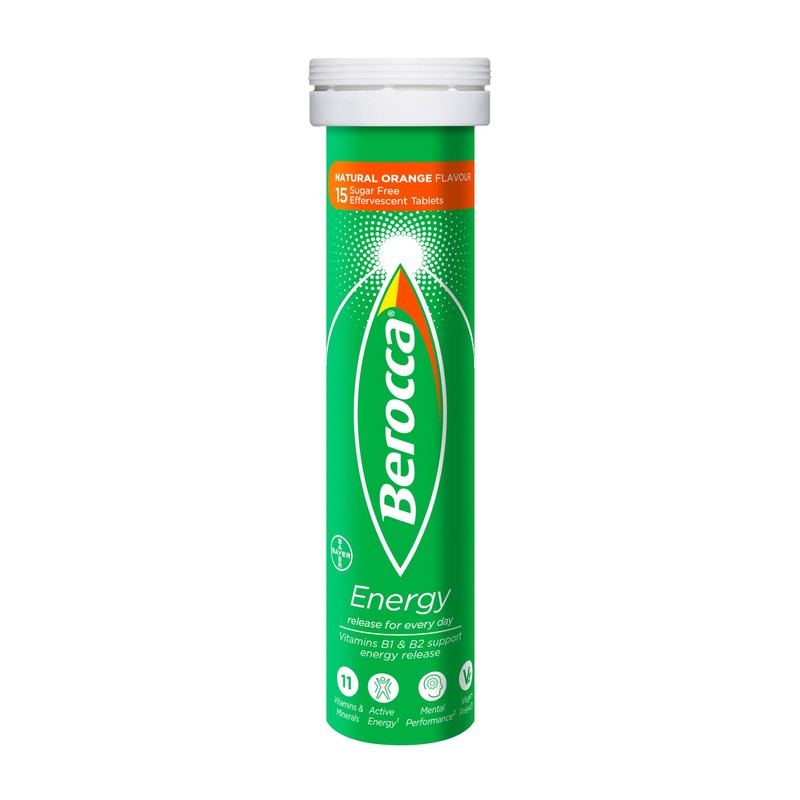 Berocca Vitamin C Effervescent Tablets, with Magnesium, Vitamin B12 and