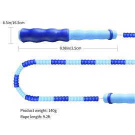 BZKSER Skipping Rope - 1 x Jump Rope with Soft Beads, Adjustable Without Tangle Skipping Cord Workout Fitness Boxing Skipping Rope School Jump Rope for Men Women Children (2.8 m)