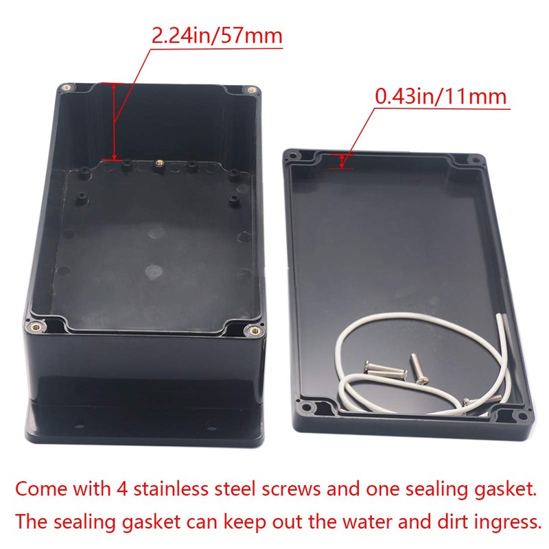 Raculety Project Box IP65 Waterproof Junction Box ABS Plastic Electrical