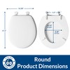 Mayfair Athens Toilet Seat, Easy Clean Hinges and Durable Wood