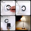 E27 to E14 Lampshade Reducer Ring, 2 Pack Black Lamp