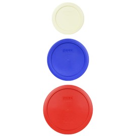 Pyrex (3) Lid Set for 7200 2-Cup, 7201 4-Cup and 7203 7-Cup Glass Bowls - Made in the USA