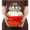Aosnttol Glass Jar with Lid Pickle Jar, 1.5L Wide Mouth