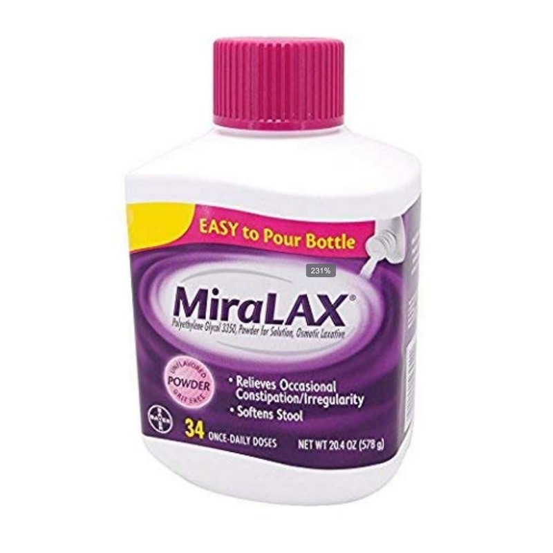 MiraLAX Powder Laxative, 34 Doses, 20.4 Ounce