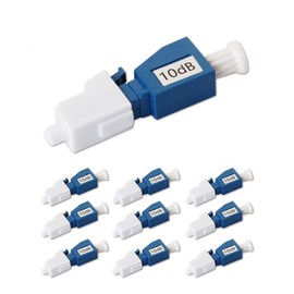 10Gtek Fiber Optic Attenuator LC/UPC Single Mode Optical Fixed Attenuator Male to Female 3dB/5dB/7dB/10dB Selectable Pack of 10