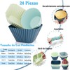 24PCS Copas Reutilizables para Hornear,Forros de Silicona de Grado Alimenticio