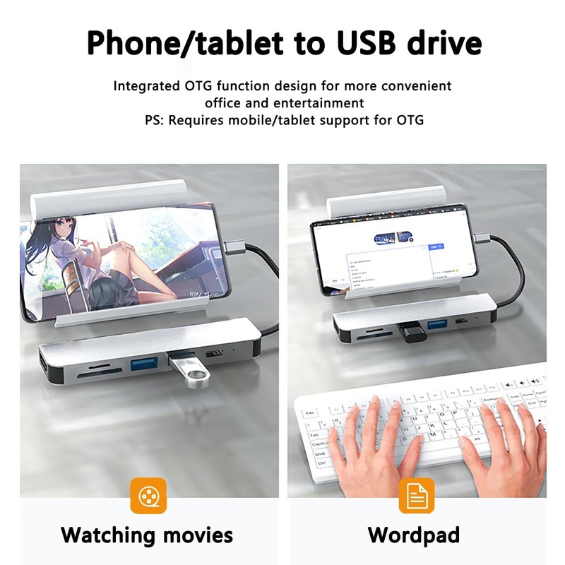 USB C Hub, Multi Port USB C Adapter for MacBook