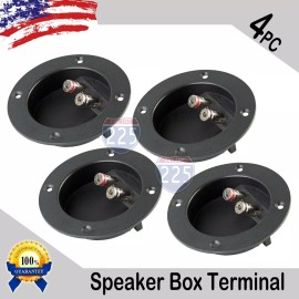 225FWY 4 PC SUBWOOFER SPEAKER ROUND BOX TERMINAL SCREW CUP PLATE CONNECTOR BINDING POST