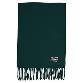 100% Climaxsoft® Men's Scarf, Soft Like Cashmere, Made in Germany, Plain & Plaid, 180 x 30 cm - dark green