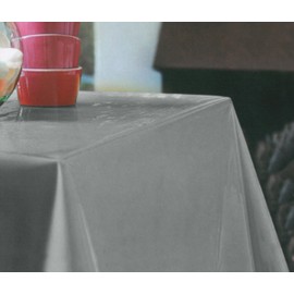 Brandsseller Varnished Tablecloth Approx. 110 x 140 cm Taupe Grey for Indoor and Outdoor Use with Fleece Backing and Piping Tape