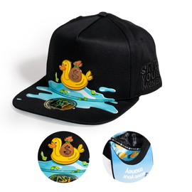 mr kash | Gorras para Hombre Save Your Money | Gorra Algodón con Diseño Exclusivo - Snapback Ajustable y Visera Plana | Accesorio Urbano