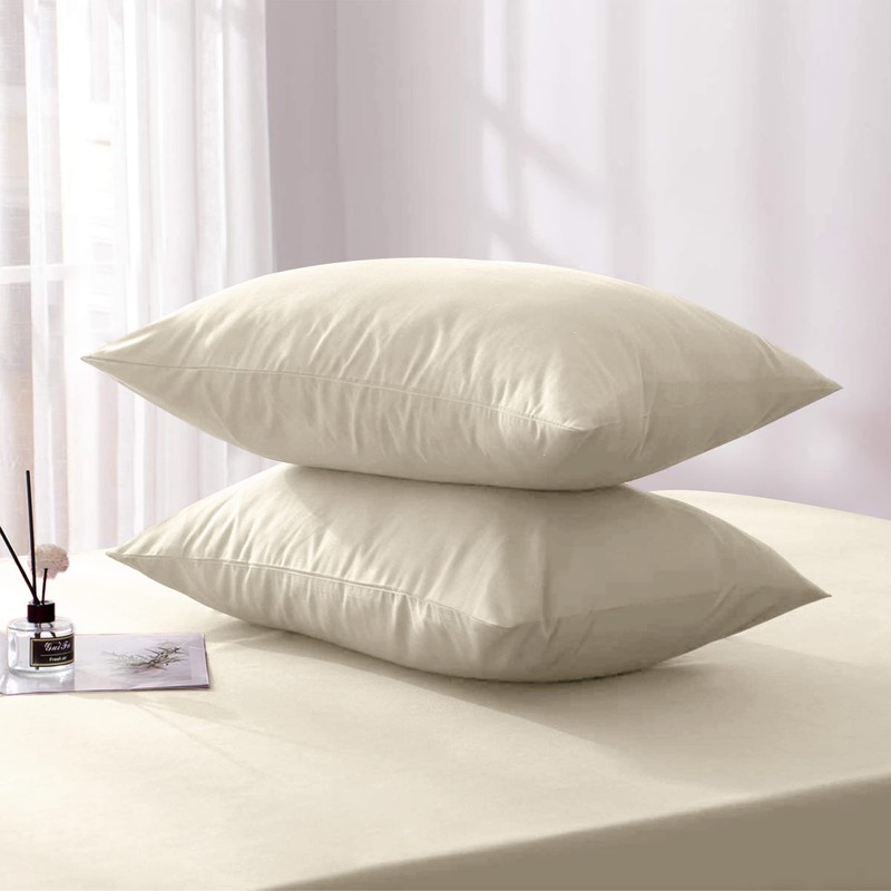 Moonlight Bedding Pillow Cases 2 Pack – Cream Pillowcases Envelope