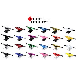 Core Skateboard Trucks 4.75 (7.375") Black/White Base, Premium Bushings