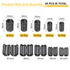 QUARKZMAN 66 Pieces 5 Sizes Clip-on Ferrite Ring Core, Ferrite