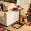 Kitstorack TV Tray Table, Adjustable Height & Flip-Top & Rounded