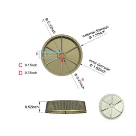 2PCS Baseboard Heater Thermostat Temperature Control Dial Knob Replacement Base Board Knob