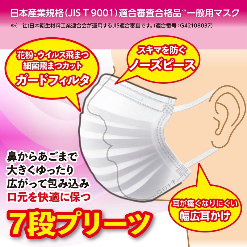 [Bulk Purchase] White Cross T9001 Individually Packaged Family Mask 7,