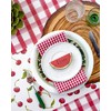Hester and Cook 20" Red Painted Check Paper Runner