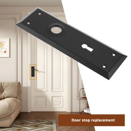 Create idea 2 Pack Matte Black Door Escutcheon Mortise Door Knob Cover Plate 180 * 58mm for Key Mortise Locksets