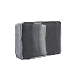 7Piece Travel Packing Cubes Set Lightweight Luggage Organizer Bags for Suitcase & Carry On Compression Storage Bags for Clothes, Toiletries, Shoes Waterproof Travel Accessories for Men & Women (Grey)