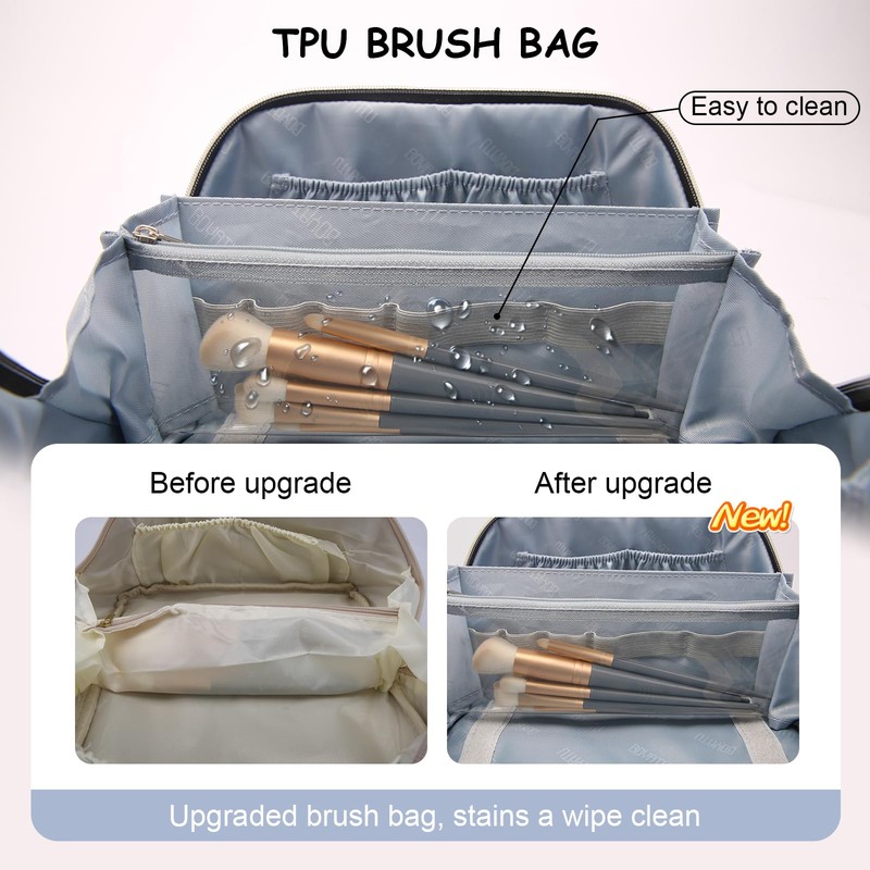 BOYATU Travel Makeup Bag Cosmetic Bags for Women: 3 Sets