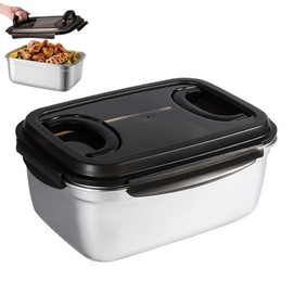 Pillanat Stainless Steel Food Storage Container – 7500 ML / 254 oz / 32 Cup Large Airtight Meal Prep Container for Roasting Turkey, Chicken, Casserole, Fruits & Parties