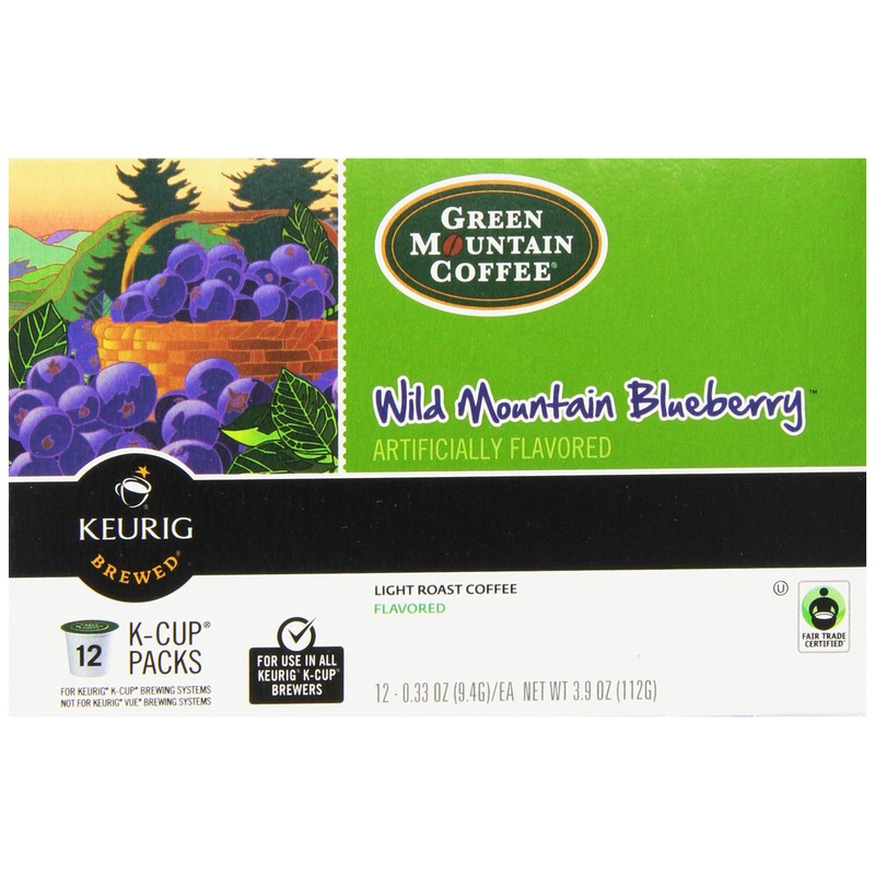 Green Mountain Coffee K-Cup, Wild Mountain Blueberry, 12-Count