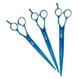 MPP 5200 Blue Titanium Series Shears Professional Pet Grooming Straight Scissors  - 8.5 inches