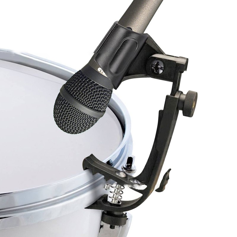 RiToEasysports Drum Microphone Clip, 1 Pair Rim Microphone Stand Mount