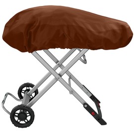 Grill Cover for Weber Traveler Portable Gas Grill 9010001,Weber Traveler Grill CoverHeavy Duty Waterproof 600D Oxford Fabric Grill Cover Portable with Coleman Roadtrip Accessories (Brown)