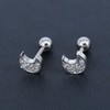 16g Sparkling Cubic Zirconia Stainless Steel Stud Earrings Tragus Helix