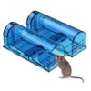 Humane Mouse Trap | Catch and Release Mouse Traps That Work | Mice Trap No Kill for mice/Rodent Pet Safe (Dog/Cat) Best Indoor/Outdoor Mousetrap Catcher Non Killer Small Capture Cage (Blue)