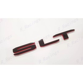 Custom Auto 1PC GLOSS BLACK RED SLT LETTER EMBLEM 2019+ GMC SIERRA 1500 2500 AT4 YUKON XL