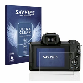 Savvies 6 Pack Screen Protector compatible with Canon EOS M50 Mark II Protection Film Clear
