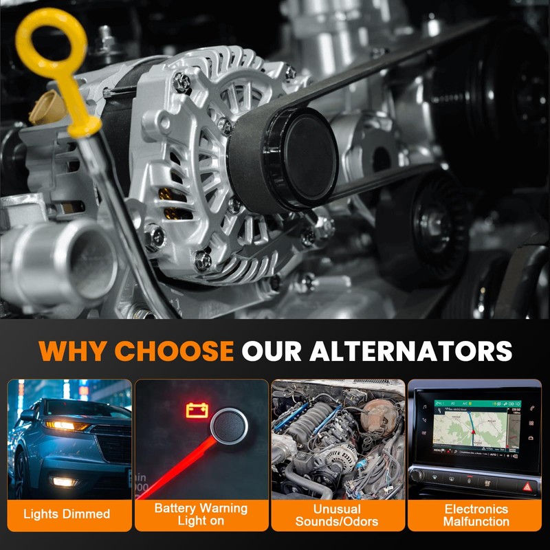 110A High Output Alternator Compatible with 2013 2014 2015 2016